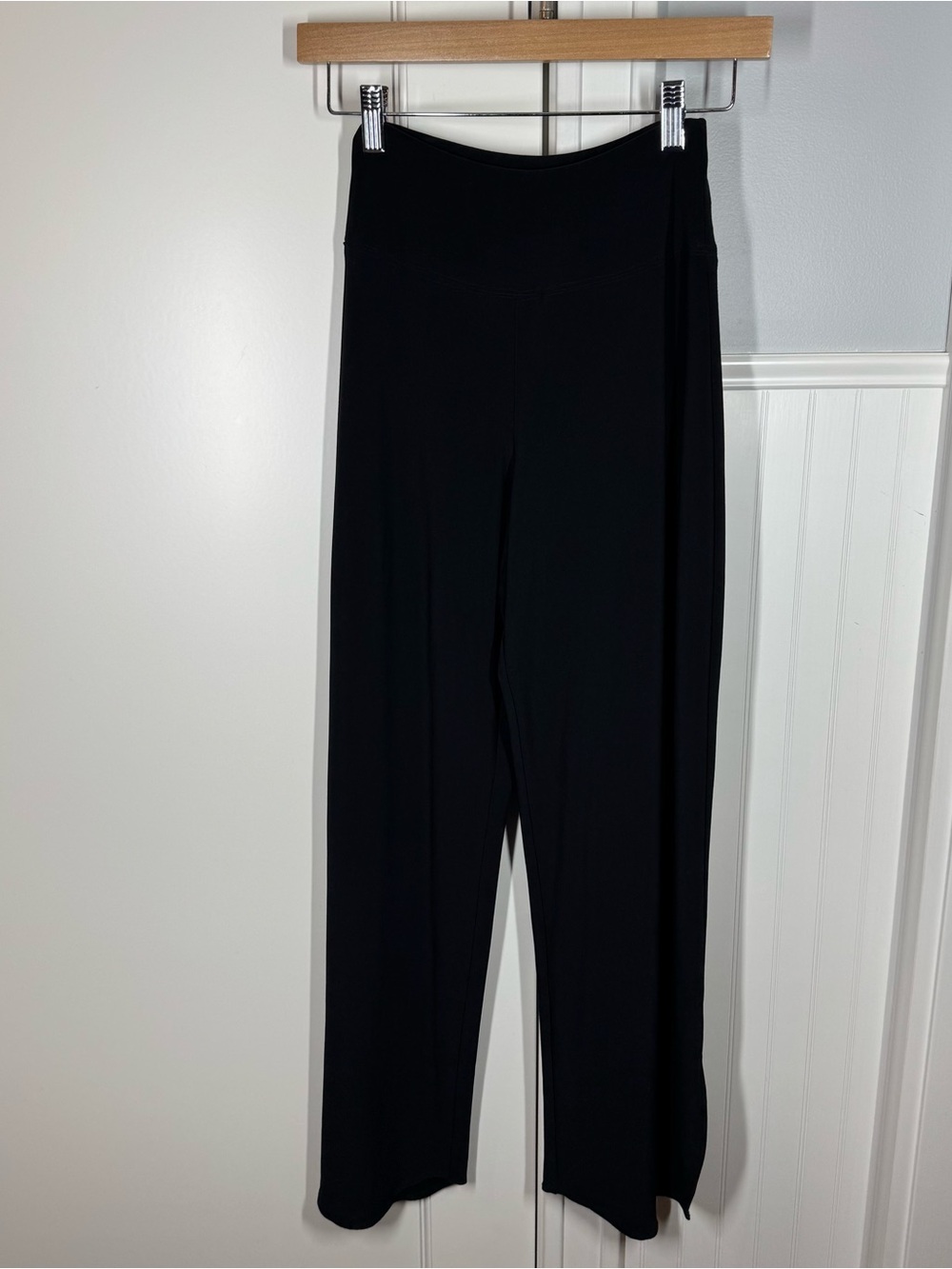 Sympli Wide Leg Pull-On Black Pants‎ Full Length Artsy Relaxed Drapey Size 2